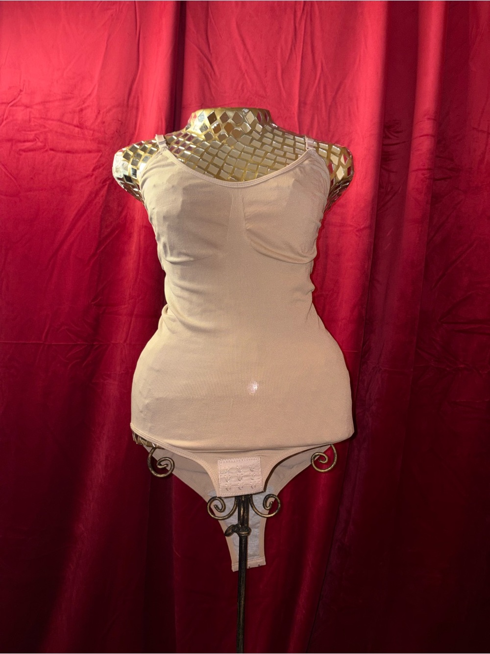 2 PIECE SET Black and Cream Women’s Shapewear Tank Bodysuit - Picture 4 of 6